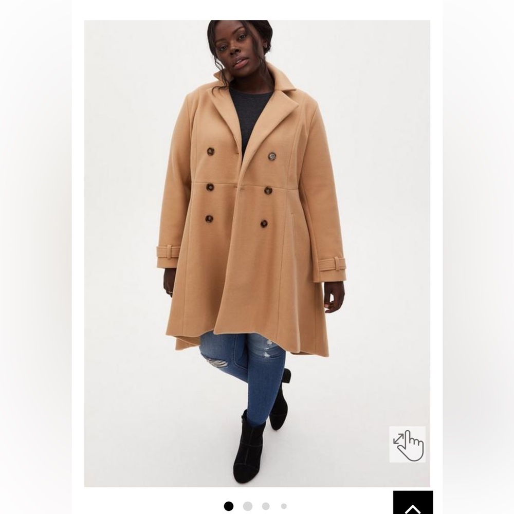NWT torrid sz 2X wool coat